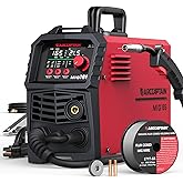 ARCCAPTAIN 165A MIG Welder 110V/220V, 2025 Newest [Large LED Display] 4 in 1 Gasless/Gas MIG/Lift TIG/Stick Welding Machine M