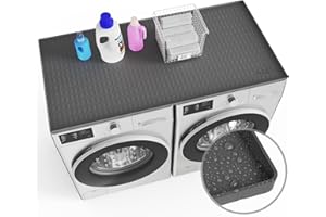 KOMWERO 51.2" x 25.6" Washer and Dryer Covers for the Top, 1PC Non Slip Silicone Mat for Washing Machine and Dryer Top Protector, Dust-Proof Washer & Dryer Cover Pad for Laundry Room Kitchen Home