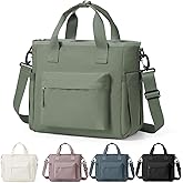 UPPACK Insulated Lunch Bag Women Large Lunch Tote Bag Box Bags Boxes with Shoulder Strap Adult for Women Men Work Grey Green with Water Bottle Holder