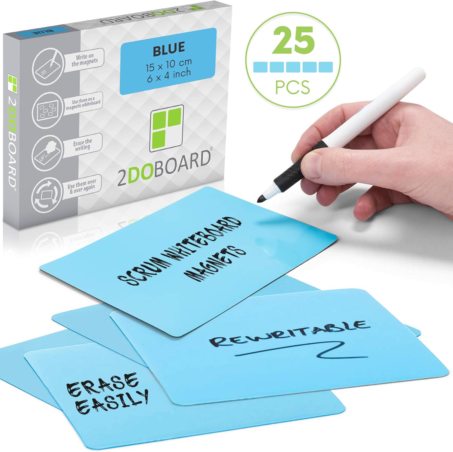 Notes or Sticky Notes 6 x 4 Inch Blue Set of 25