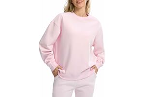 G Gradual Women's Crewneck Sweatshirts Oversized Cotton-blend Fleece Pullover Sweatshirt for Women Loose Fit