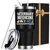 Gtmileo Vet Tech Gifts 30 oz Insulated Travel Tumbler, Veterinarian Gifts for Animal Doctor Pet Lover Birthday Christmas, Vet Tech Week