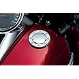 Kuryakyn Mesh Vented Gas Cap - Satin Black For Harley-Davidson Screw-Type Tanks (Right-Hand Thread)