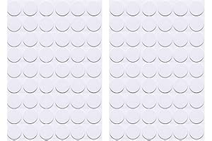 ZXUEZHENG Self-Adhesive Screw Hole Stickers,2-Table 54 in 1 Self-Adhesive Screw Covers Caps Dustproof Sticker 21mm White