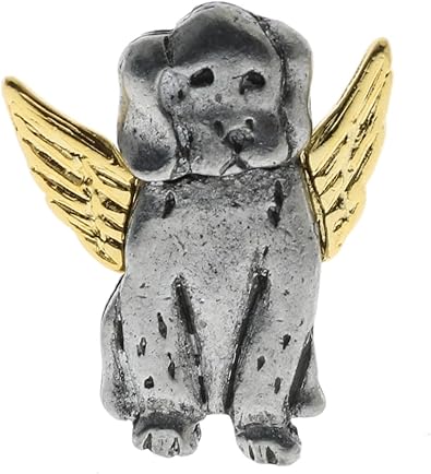 dog angel pin