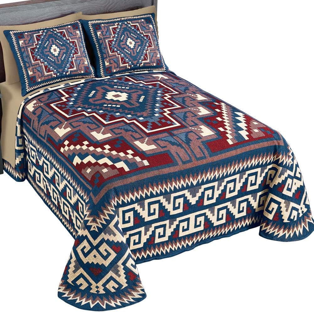 Collections Etc Lofton Southwest Bedding Bedspread, Full