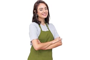 CALICOT Kitchen Apron for Men Women|Adjustable with Pocket Cloth Apron|Baking Banquet Cafe Chef Apron|Spring, Easter Decor BBQ Gift