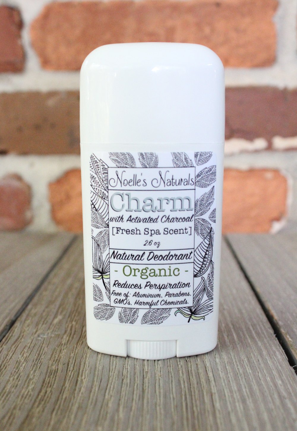 Organic Charcoal Deodorant Spa Scent Natural Aluminum