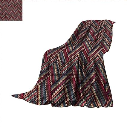 Smallbeefly Red And Brown Lightweight Blanket Classical