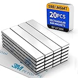 SRENMSMT Powerful Neodymium Bar Magnets, 20 Pack