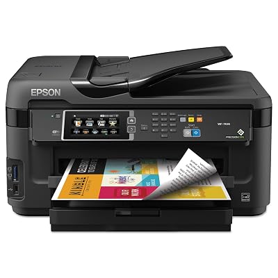 Epson C11CC98201 Workforce 7610 Wireless All-in-One Inkjet Printer, Copy/Fax/Print/Scan