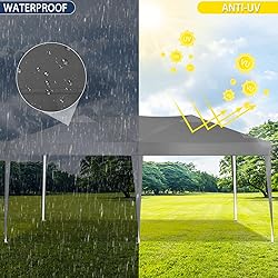 TOOLUCK 10x20 Pop Up Canopy Tent Waterproof Outdoor