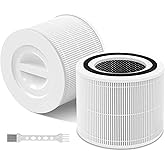 Doifyn 2 Pack Core 300 Replacement Filter for LEVOIT Core 300/Core 300S/Core 300-P Air Purifier,3-in-1 Core 300S Replacement Filter,Compare to Part No. Core 300-RF,White