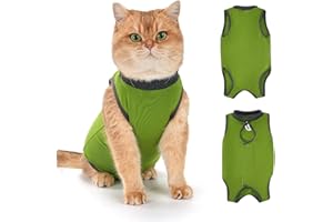 Avont Cat Recovery Suit for Surgery, Breathable Anti-Licking Onesie for Kittens, Post-Operative Protective Bodysuit, Comforta