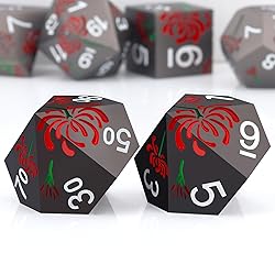 PJOY Metal Dice Set D&D Flower Dice Set DND