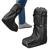 ECISZ Walking Boot Cover for Tall Medical Cast Fracture Boot Foot Cast Cover Orthopedic Brace, Walker Boot Cover for Outdoor Rain Winter Snow, Medical Boot Protector with Anti-Slip Rubber Sole