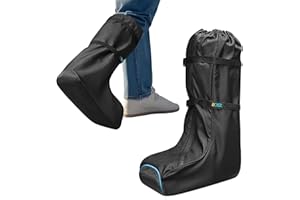ECISZ Walking Boot Cover for Tall Medical Cast Fracture Boot Foot Cast Cover Orthopedic Brace, Walker Boot Cover for Outdoor Rain Winter Snow, Medical Boot Protector with Anti-Slip Rubber Sole