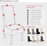 Leorate High Back Chair Covers Stretch Velvet Slipcover Grey Pack of 4 view 2