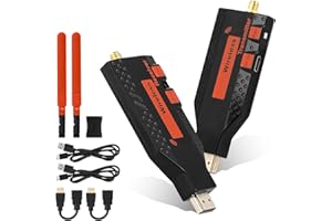 Crispaire 5.8GHz Wireless Transmitter & Receiver Kit: 150M Range, 0.1s Latency, 1080P Plug & Play. for Laptop, PC, PS5/PS4, TV, Monitor & Streaming Devices.