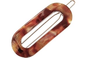 Small Clip for Thin Hair, Mini Oval Hair Barrette for Women, Africa Brown, Gentle Hold, Damage-Free and Comfortable All-Day Wear | France Luxe