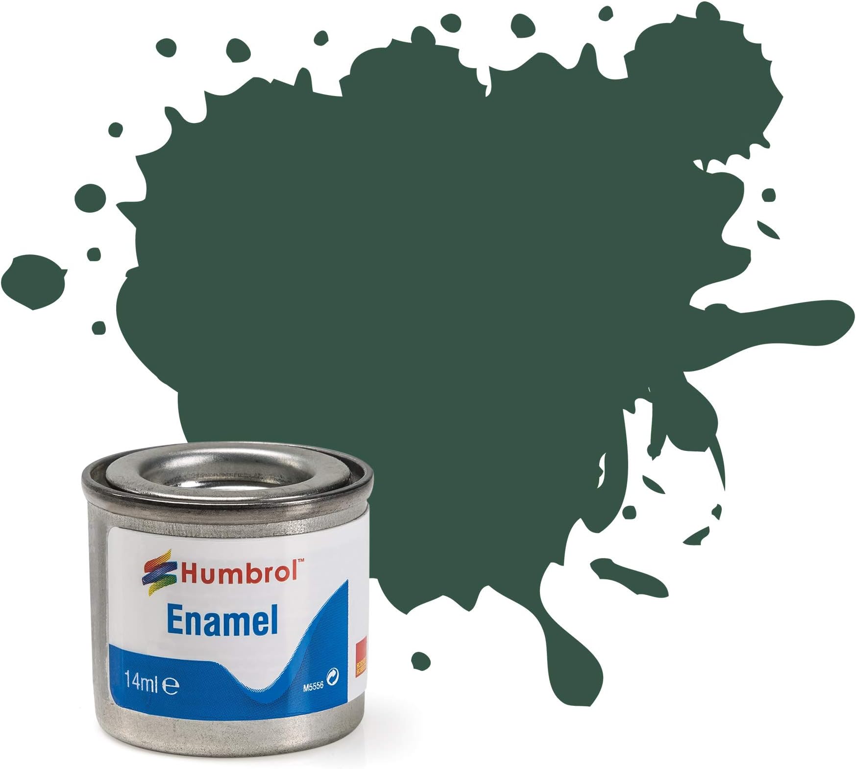 Humbrol 14ml No. 1 Tinlet Enamel Paint 116 (US Dark Green Matt)