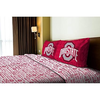 Amazon Com 3 Piece Twin Ncaa Col Ohio State Buckeyes
