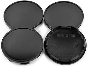 RTRHINOTUNING 4PCS 65mm(2.56in)/59mm(2.32in) Wheel Hub Center Caps Black Base for BR3Z-1130-B Avus 2003 Wheel Rims