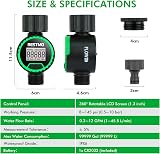Restmo Water Flow Meter 360° Rotatable LCD Gallon/Liter Measurement view 6