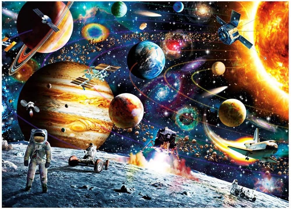 Space Puzzle 1000 Piece Jigsaw Puzzle Kids Adult – Planets in Space Jigsaw Puzzle