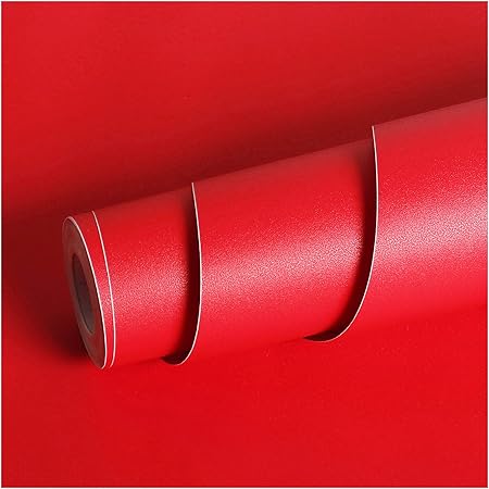 Amazon Livelynine リメイクシート 無地 赤 壁用 Diy壁紙 壁紙シール マット つや消し はがせる壁紙 キッチン 防水 リビング 40cmx2m 賃貸 子ども部屋 壁紙クロス 幼稚園 クロゼット 天井 壁紙