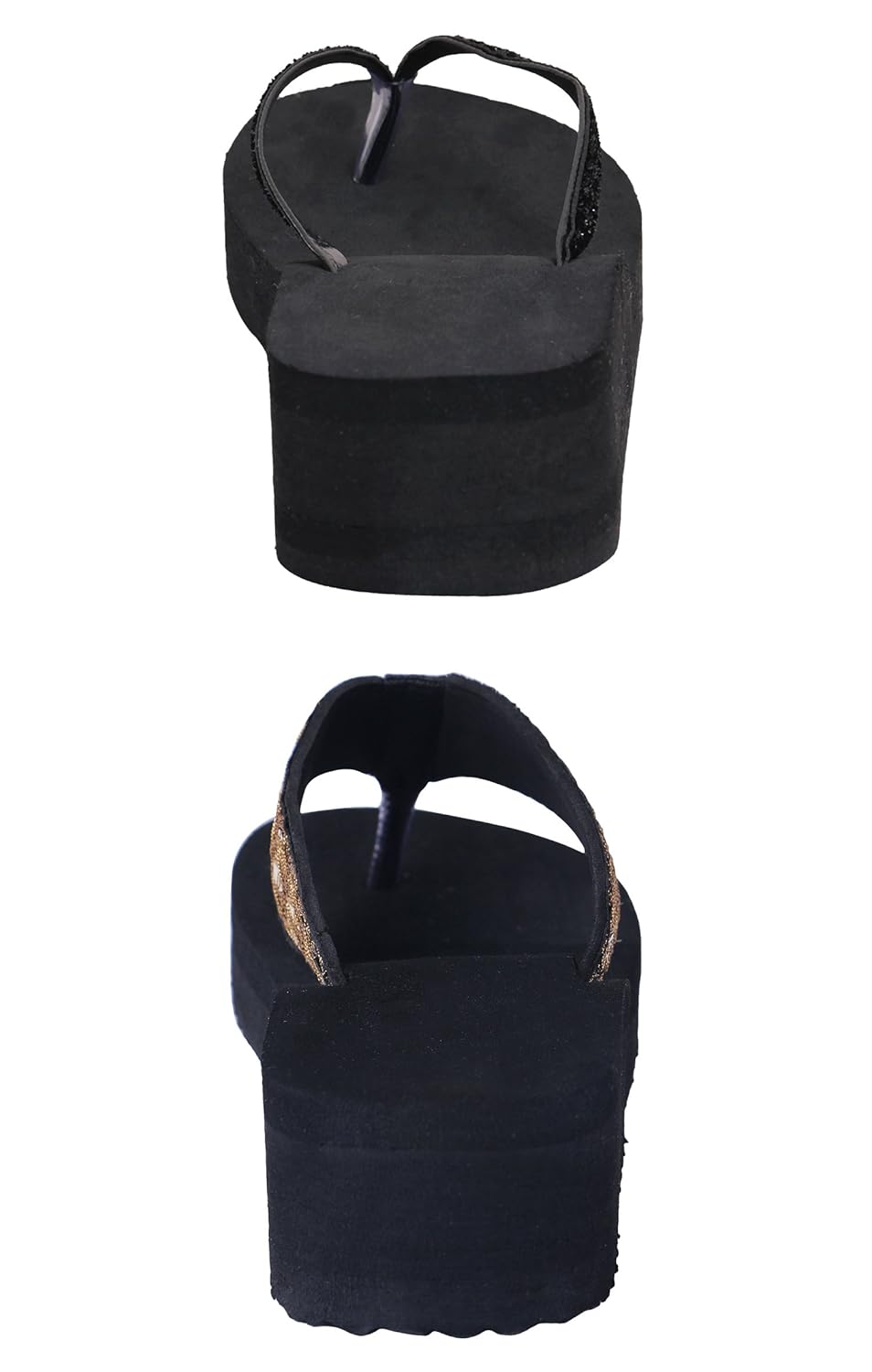 hd casual rubber flip-flop slippers for women (set of 2)