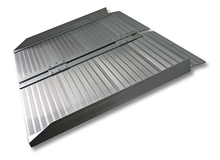 Rollstuhl Rampe Rollstuhlrampe Aluminium klappbar 122 cm bis 270 kg mobil faltbar Flachrampe