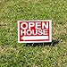 Premium Open House Signs For Real Estate | 4-Pack Realtor-Grade Yard Sign Bundle w/ Directional Arrows | 4 Tall Sturdy H Stakes | Waterproof | BONUS: Ziploc Flyer Bag + Marker | For Sale By Owner Kit