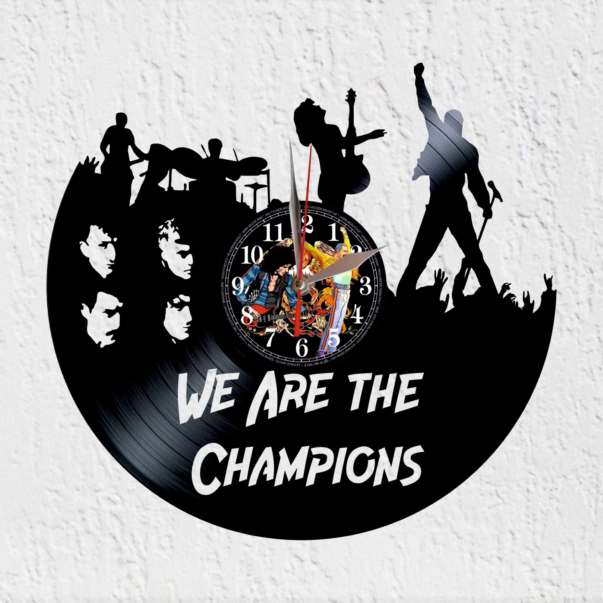 VINY WOODY British Band Vinyl Record Clock Music Rock Wall Decoration Wall Decoration Pop Rock Sand Rock