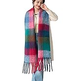Wander Agio Winter Women Warm Scarf Long Shawl Large Scarves Cold Weather Thick Blanket Scarfs Colorful Plaid