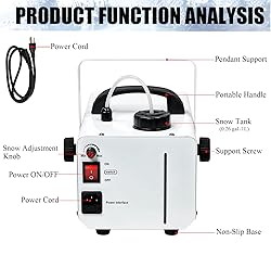 LANGXUN 800W Snow Machine with Manual & Wireless
