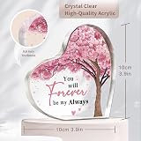 Gleevara Heart Shaped Acrylic Plaque You will forever be my always Gift for Her view 3