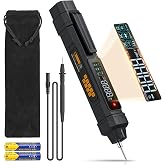 Neoteck 6000 Counts 2 in 1 Pen Type Digital Multimeter Voltage Tester | TRMS Intelligent Voltmeter with LCD Display AC/DC Voltage Resistance Diode Continuity Capacitance Frequency for PCB DIY-Black