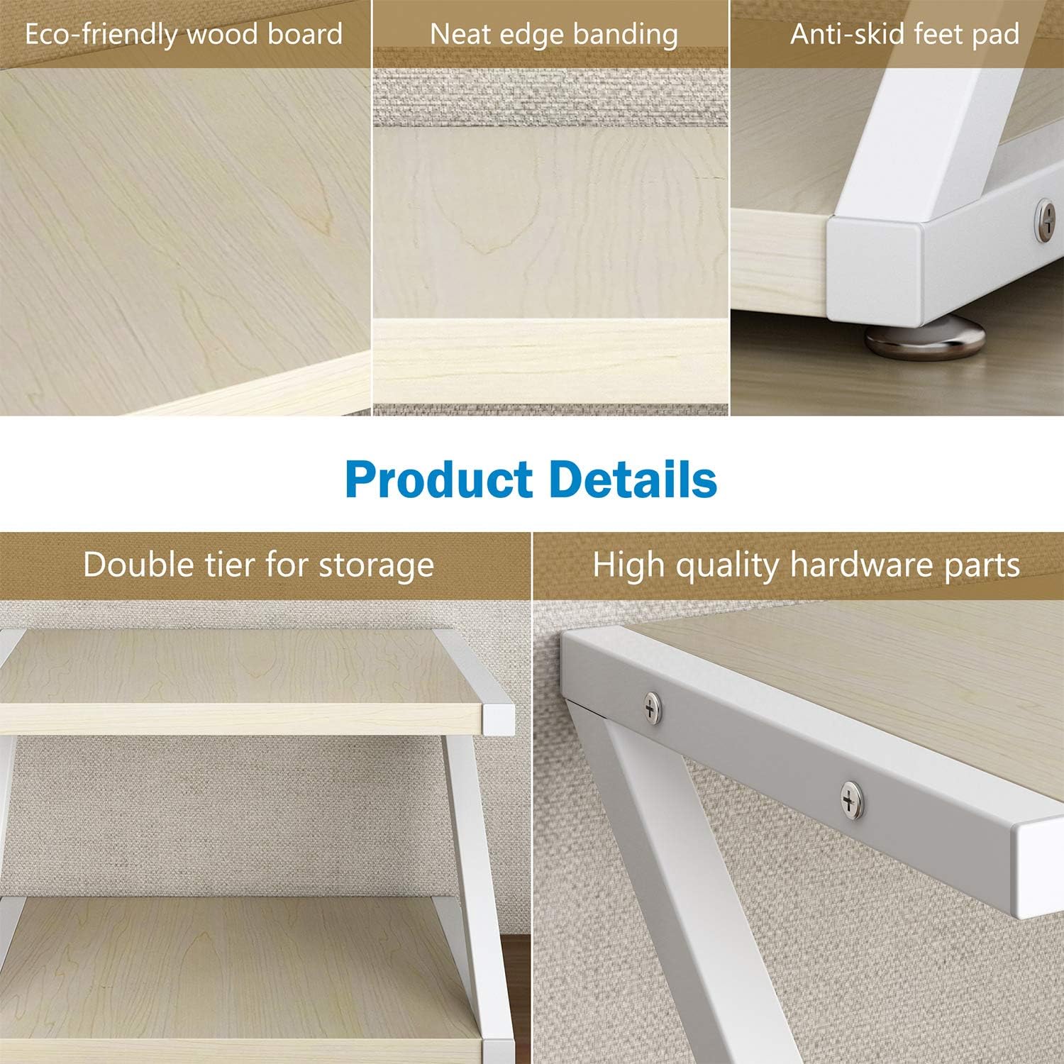 Desktop Stand for Printer - Desktop Shelf with Anti - Skid Pads for Space Organizer as Storage Shelf, Book Shelf, Double Tier Tray with Hardware & Steel for Mini 3D Printer by HUANUO : Office Products