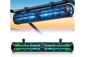 Ehaho Rumble-X Series UTV Sound Bar, 12-Speaker Metal UTV Speakers BT w/Broadcast Party Mode & Music Sync Multicolor, 36" IP6