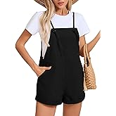 KORSIS Overalls for Women Summer Casual Loose Fit Spaghetti Strap Shorts Overall Rompers Bib jumpsuits Outfits with pockets