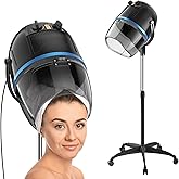 Saturnpower Hair Dryer 1300W Professional Adjustable Hooded Floor Hair Bonnet Dryer Stand Up Hair Dryers with Rolling Base for Home Salon Spa Beauty Equipment, Black