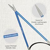 KnitPro Zing Fixed Circular Needles 40 inches 4.00mm Metal view 2