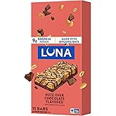 LUNA Bar - Nutz Over Chocolate Flavor - Gluten-Free - Non-GMO - 7-9g Protein - Made with Organic Oats - Low Glycemic - Whole 