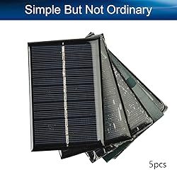 Fielect 5pcs 6V 0.6W Solar Panel Polysilicon Mini