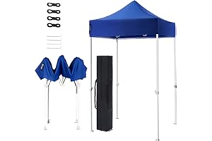 AMERICAN PHOENIX Canopy Tent 5x5 Pop Up Portable Tent Commercial Outdoor Beach Instant Sun Shelter (Blue)