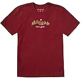 Life is Good Mens Crusher T-Shirts, Short Sleeve Cotton Crew Neck Graphic Tee Shirt, Bike Vista