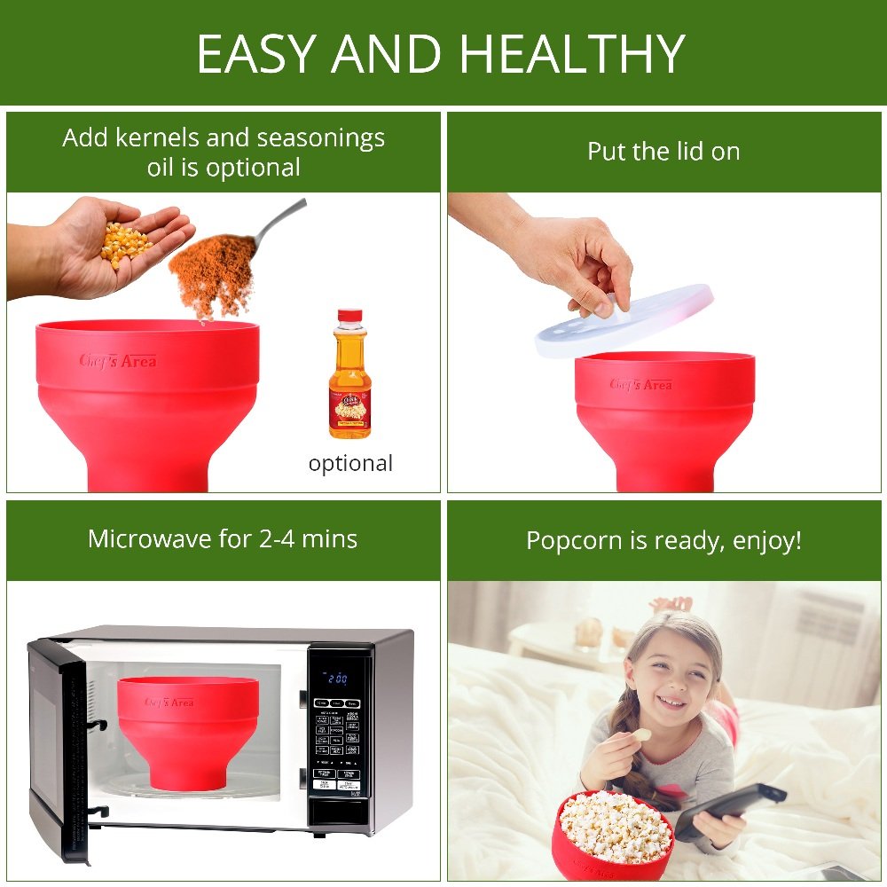 Amazon.com: Microondas palomitas de maiz poppers/Palomitas ...