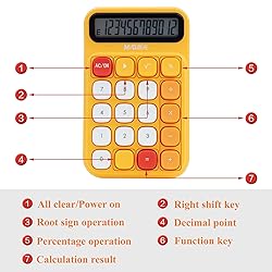 M&G Desktop Calculator 12 Digit Mechanical Switch