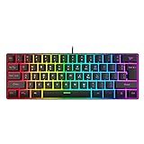 Snpurdiri 60% Wired Gaming Keyboard, RGB Backlit